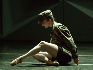 A performance of Dance and Poetry exploring war trauma and recovery Honoring the Ghosts on Saturday, April 11, 2015, at the Stanford University Dinkelspiel Auditorium. ( Norbert von der Groeben /