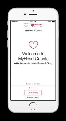 MyHeart Counts on phone
