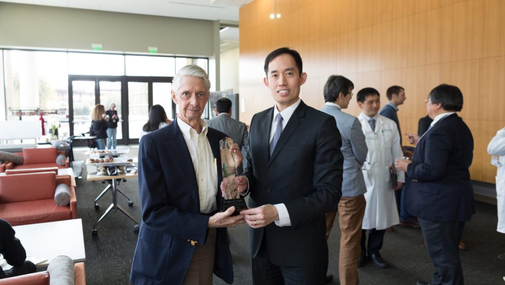 Stanford surgeons Edward Stinson and Joseph Woo