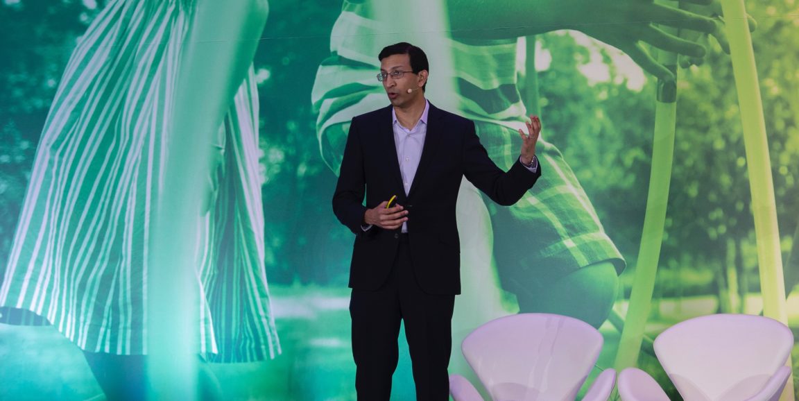 Raj Chetty speaking at the Childx conference