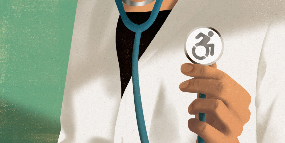 stethoscope with wheelchair image