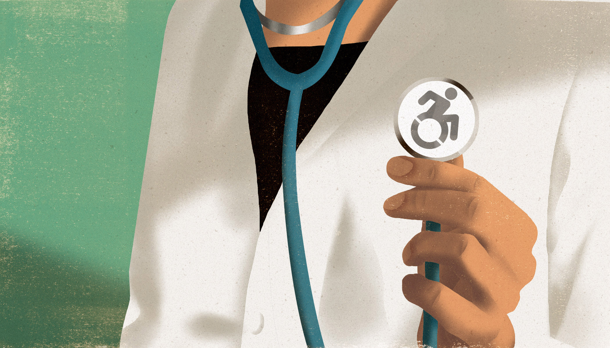 stethoscope with wheelchair image