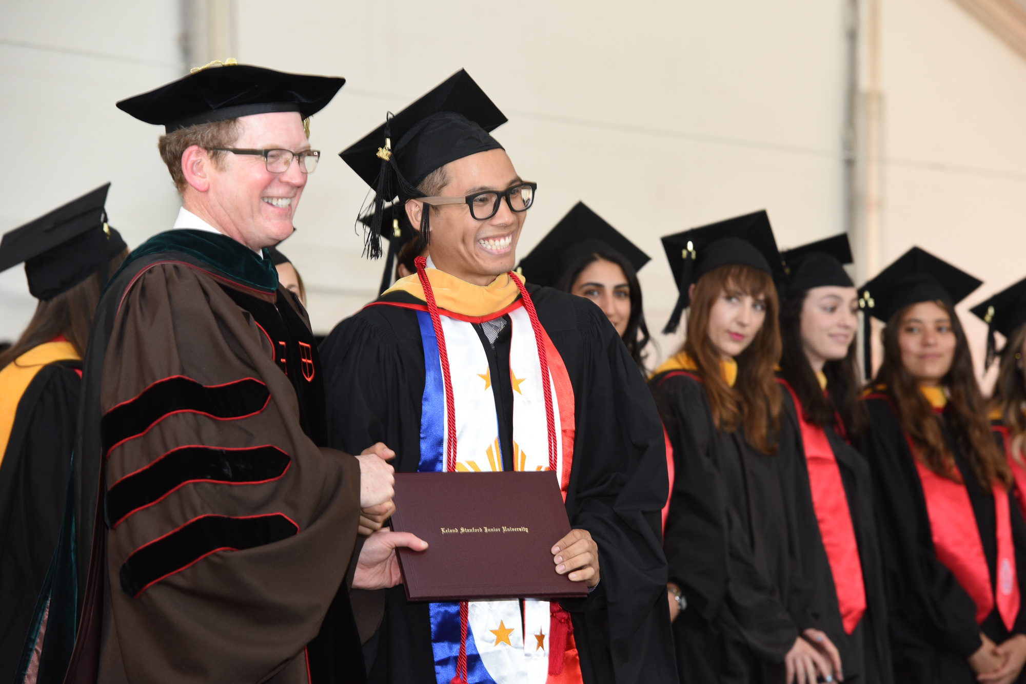 Stanford Medicine graduate with Dean Minor
