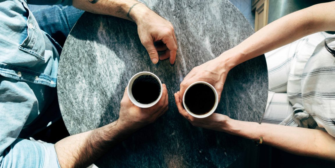 two people having coffee