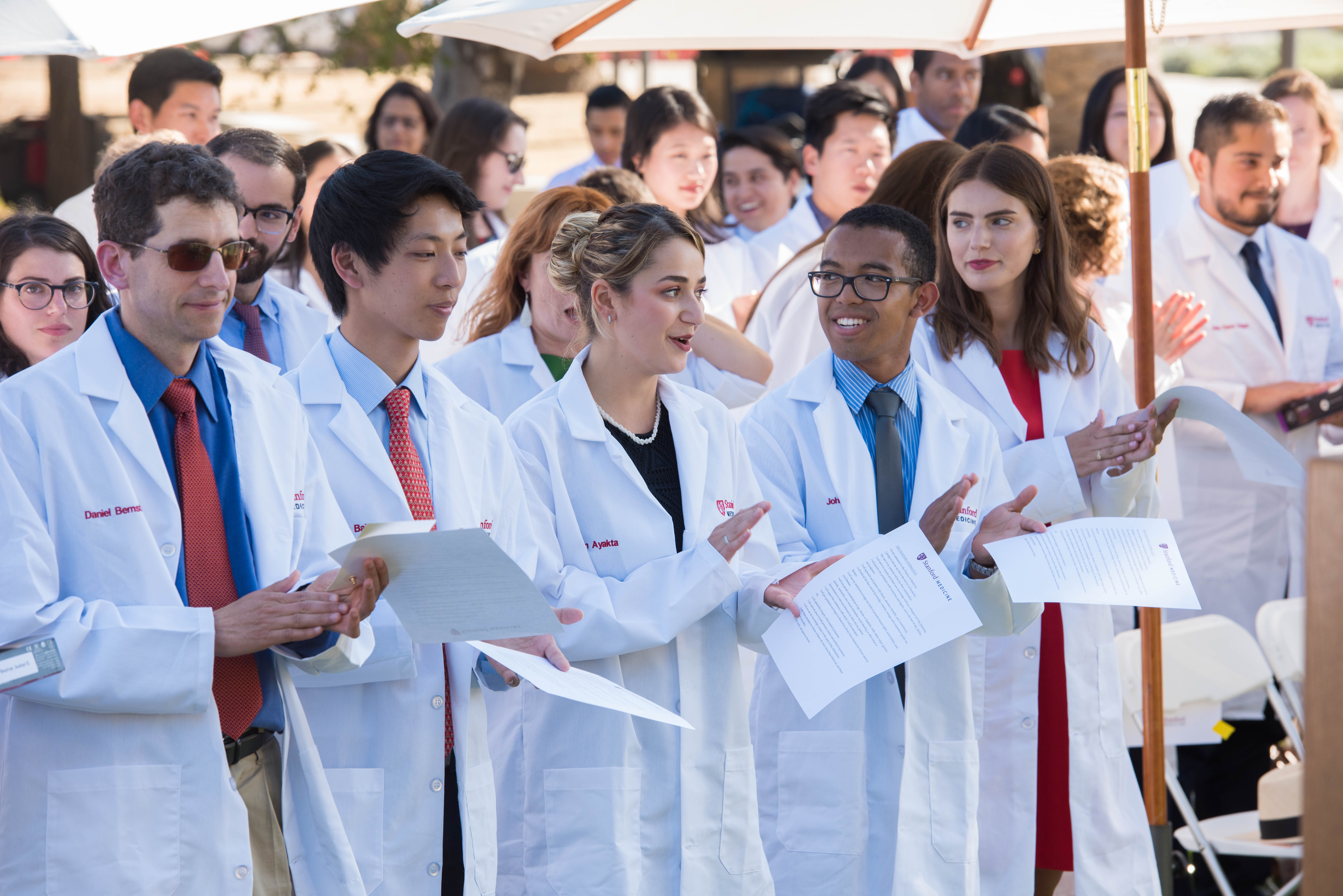 new med students lined up