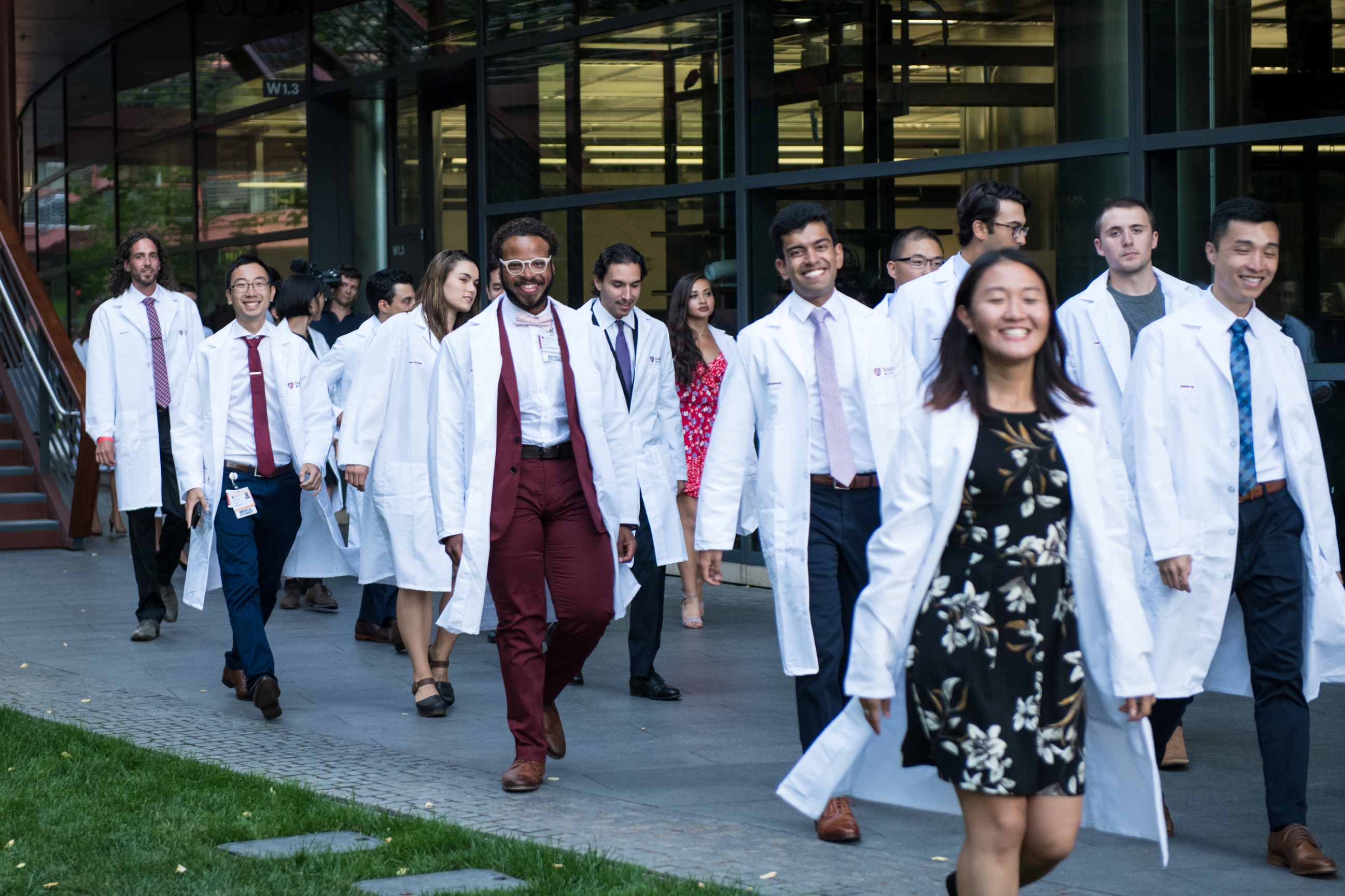 new medical students walking