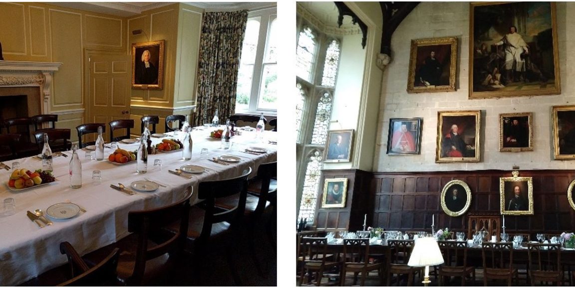 tables at Oxford dining halls