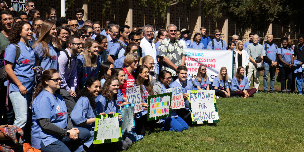 Students and doctors at Stanford rally against gun violence