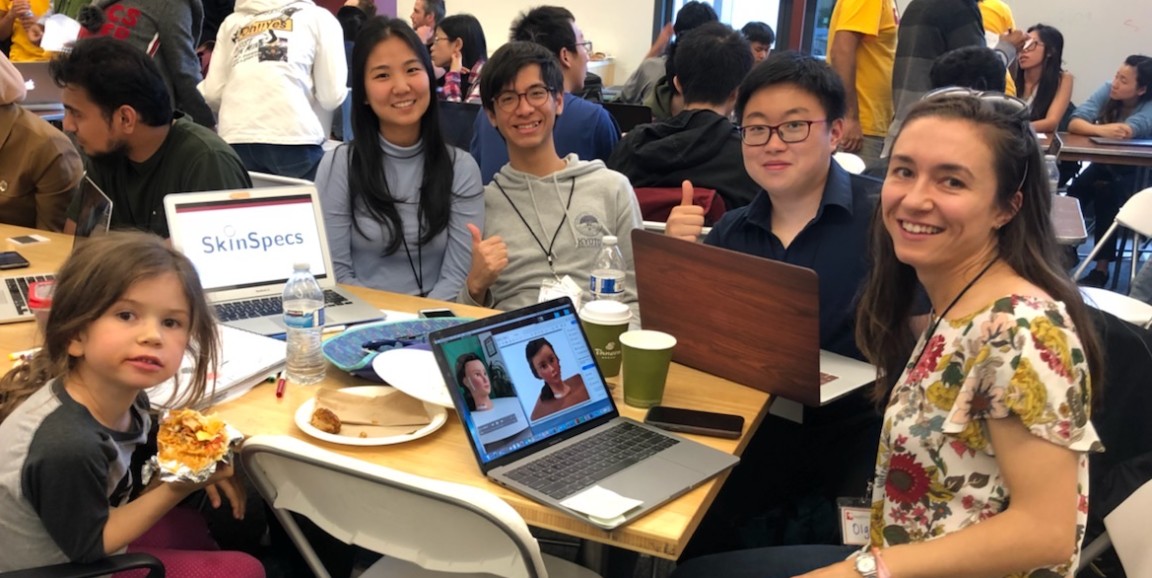 The SkinSpecs team at the 2018 health++ hackathon