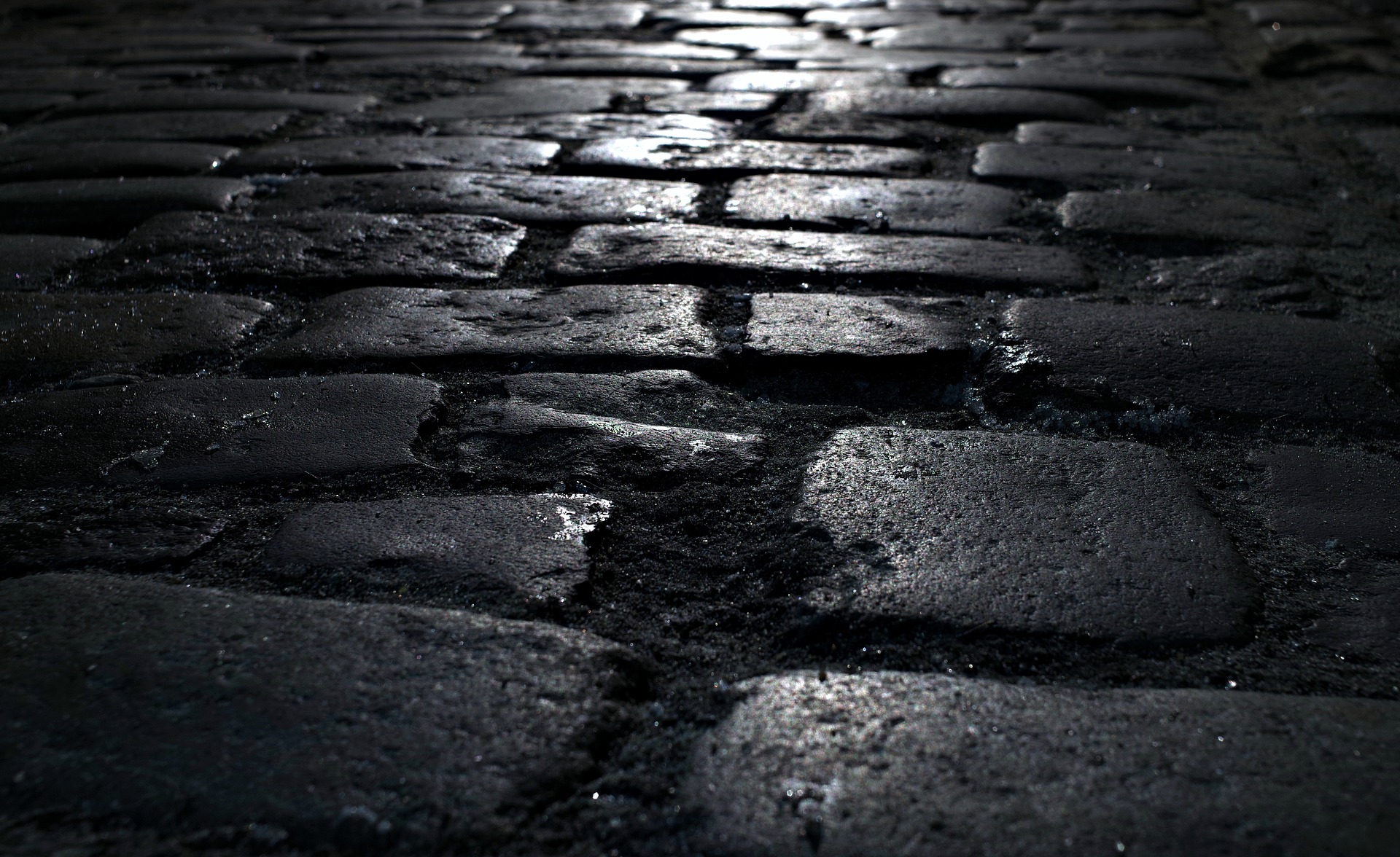 dark pavement