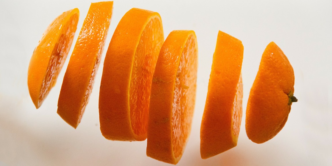orange sliced