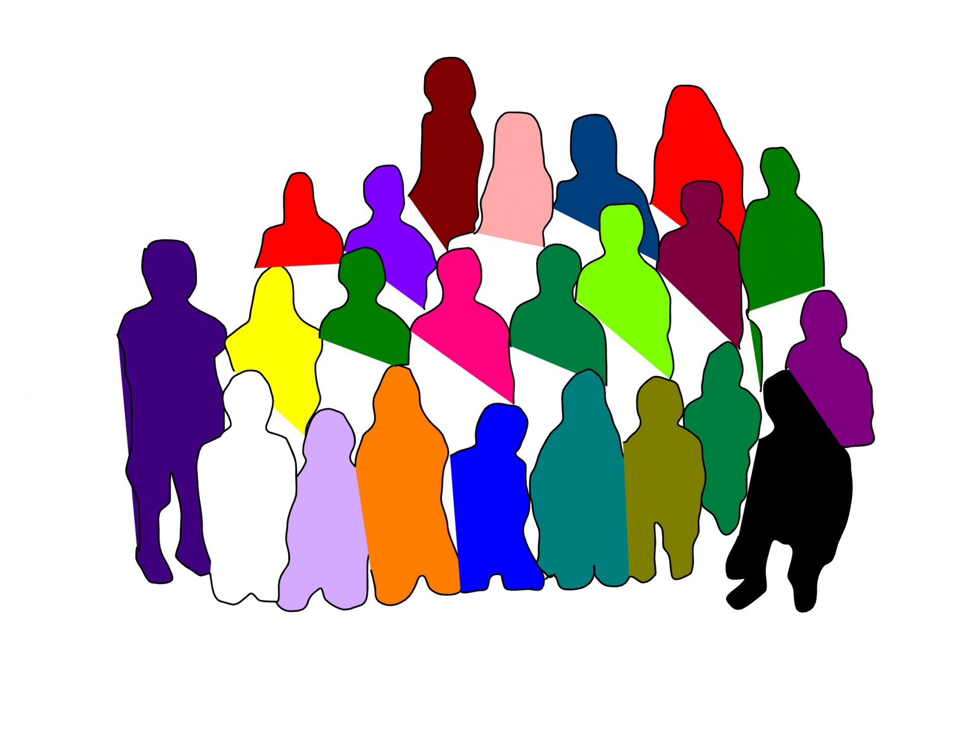 abstract people clipart silhouette