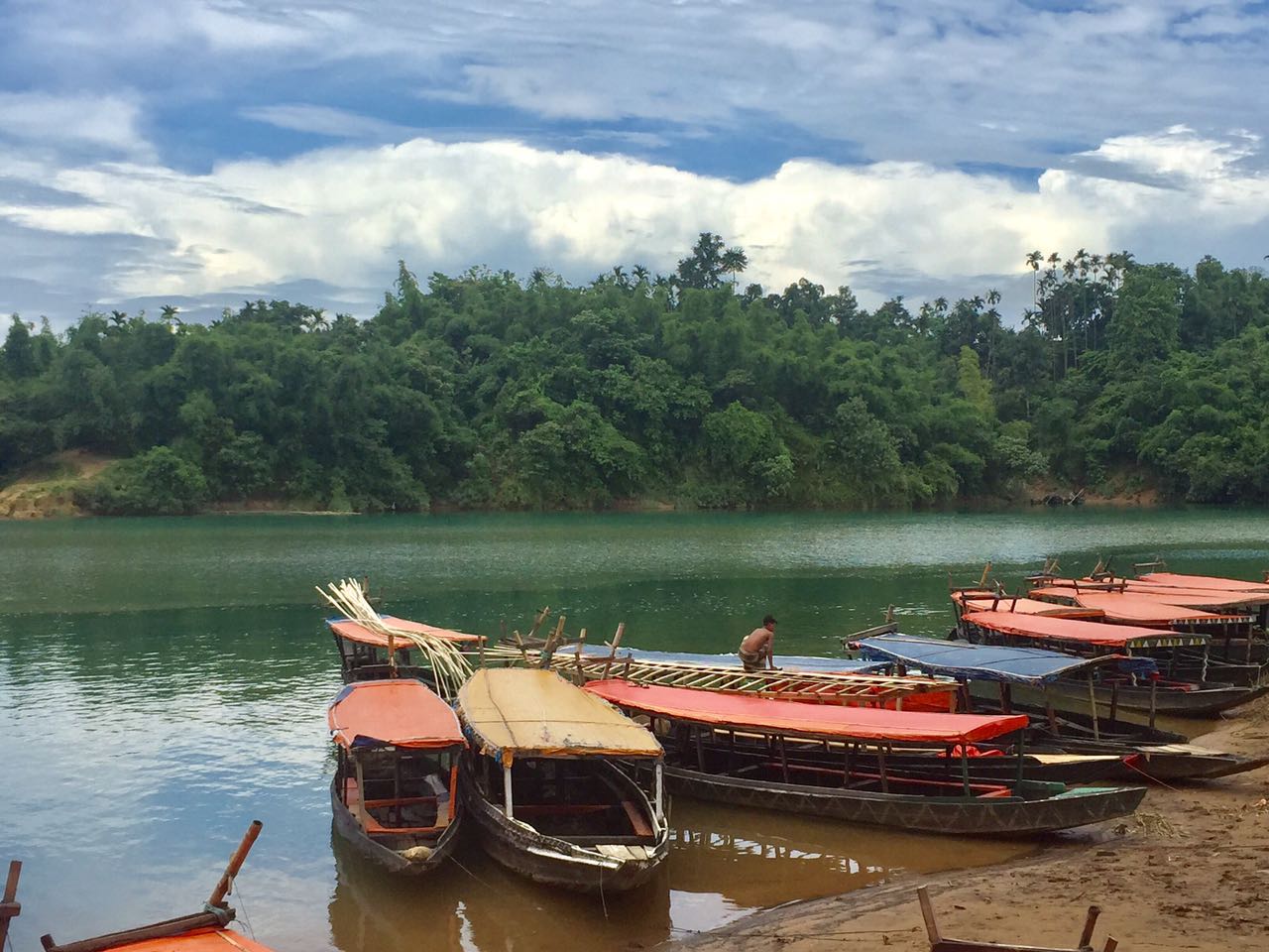 Boats on a river in Bangladesh