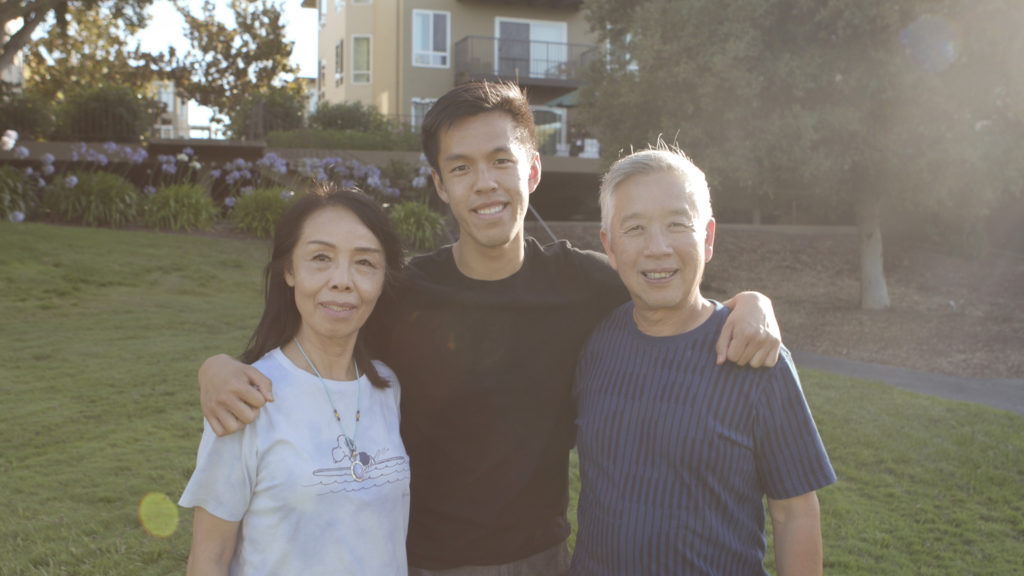 Jimmy Zheng and his parents