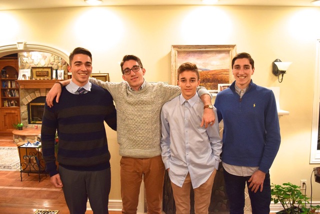 Andrea Garofalo with his brothers, including Francesco