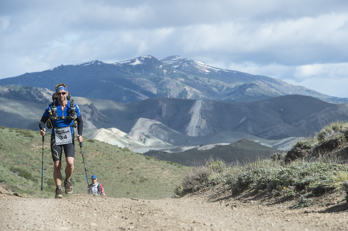 Patrick Burns running an ultramarathon in Patagonia