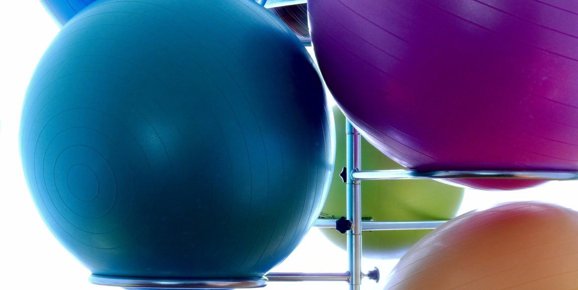 stability balls in different colors