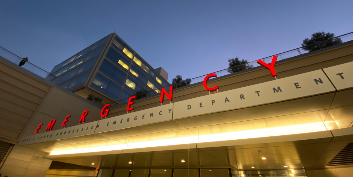 Emergency Department sign and sky