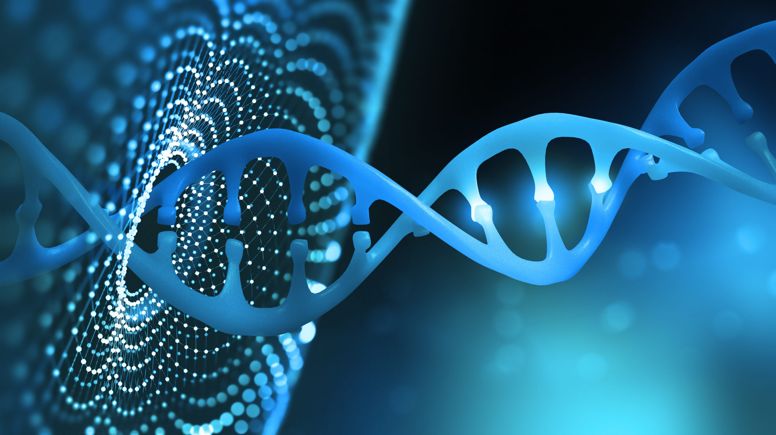 DNA helix. Innovative technologies in the study of the human gen - Scope