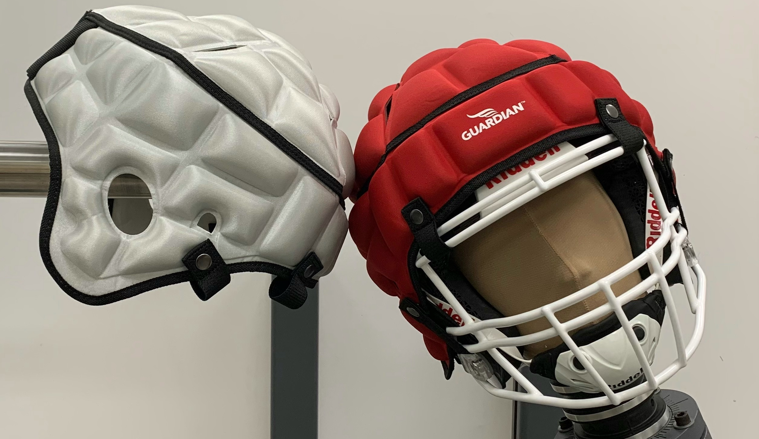 NFL players don Guardian Caps, designed to protect from concussion